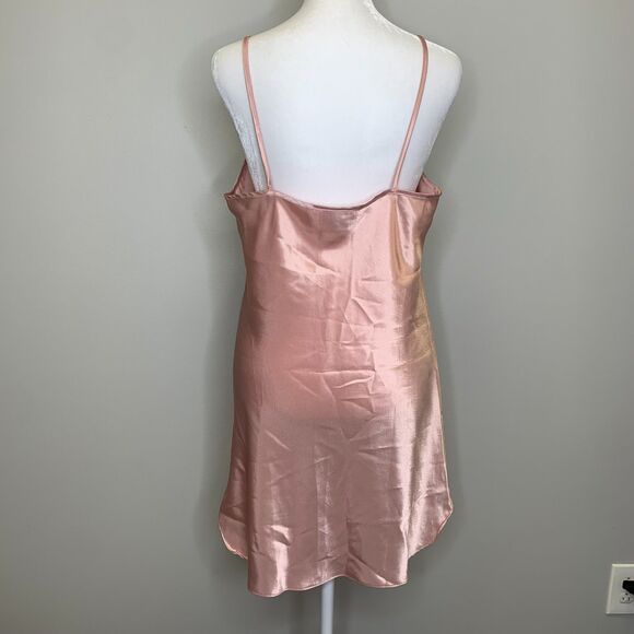 Inner Most Pink Satin Lace Short Gown Trad Wife Classy Size Medium - Picture 3 of 13